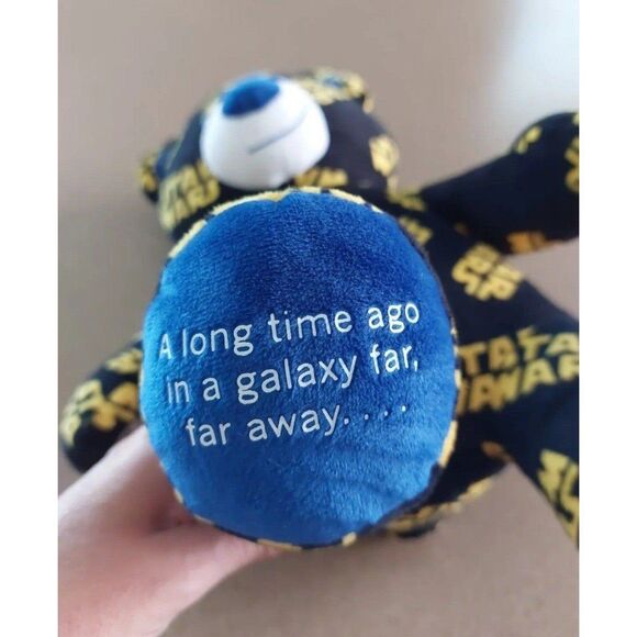 Build A Bear Workshop Star Wars Print Plush 17" Teddy Bear BAB Plays Music Black - Picture 6 of 10